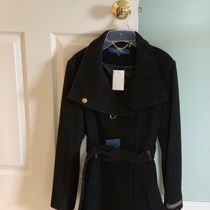 Cole Haan Black Winter Wool Coat